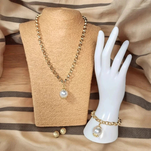 🆕️ Turkish Handmade 24K Gold Plated Brass Artisanal Fine Statement Jewelry Set - Picture 6 of 15